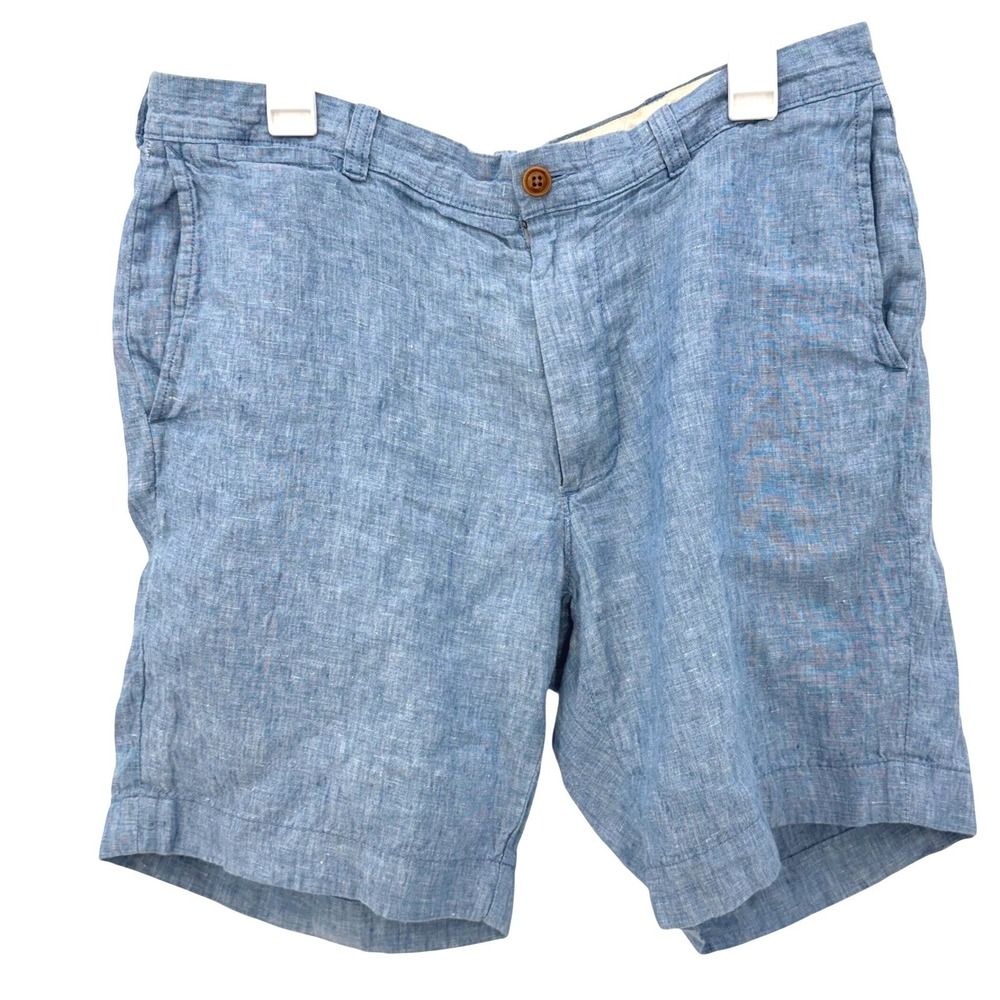 J.Crew Men's 36 x 9 Stanton Shorts Blue Baird McNutt Irish Linen Preppy Summer